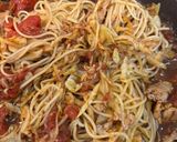 キャベツとトマトの麻婆ソーススパ作り方5写真