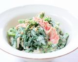 簡単に【三陸つぼみ菜とカニカマのマヨ和え作り方4写真