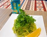 パクチーと干し小エビのペペロンチーノ風作り方9写真