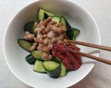 さっぱり簡単!きゅうりの梅納豆和え作り方4写真