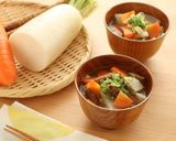 薄切りで時短◎根菜たっぷり具沢山みそ汁作り方4写真