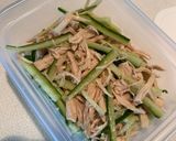 レンジで作る鶏むねとキュウリの中華和え作り方8写真