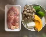 鶏肉とかぼちゃのバター醤油炒め✨作り方1写真