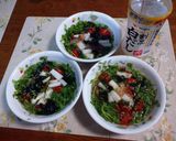 即席！ミニトマトと若布と豆苗の味噌汁作り方2写真