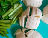 かぶと鶏肉炒め作り方1写真
