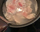 豚しゃぶ肉と金糸瓜の黒酢スープ（酸辣湯風）作り方3写真