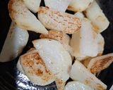 やまいもと豚肉のガーリックバター炒め作り方3写真