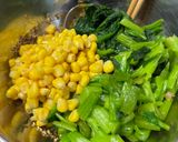 ほうれん草と小松菜とコーンのサラダ♪作り方3写真