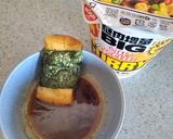 バター醤油いそべ餅のカレーヌードル作り方4写真