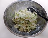 卵なし　ふわトロっ　豚チーズ　お好み焼き作り方5写真