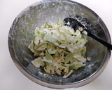 卵なし　ふわトロっ　豚チーズ　お好み焼き作り方4写真