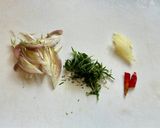 鮎のウルカと茗荷のペペロンチーノ作り方2写真