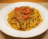 LEE🔥辛さ12倍🔥キーマカレーのパスタ作り方9写真