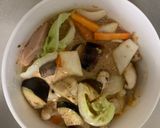 ゴロゴロ野菜魚肉中華風味噌キムチ味炒煮風作り方14写真