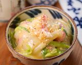 鯛の刺身とねぎの濃厚からし酢味噌和え😋🍺作り方4写真