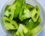 青いトマトの青梅塩麹漬け作り方3写真