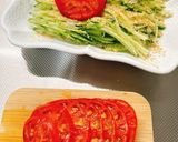 せん切りきゅうりサラダ♪とトマト作り方3写真