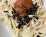 簡単　梅わかめぶっかけうどん作り方4写真
