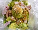 レンジで簡単！花咲ブロッコリーベーコン作り方4写真