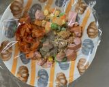 レンジ簡単洋風ビリヤニ風味炒飯弁当作り方3写真