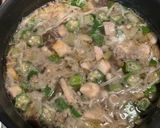 牛豚合挽肉とオクラエリンギえのきの謎スープ作り方10写真