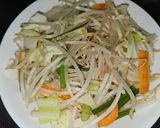 レンジde巣籠り半熟卵のシャキシャキ野菜味噌だれ作り方2写真