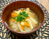 大根と人参の皮のお味噌汁★エコ〜👍作り方2写真