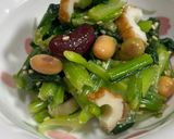 小松菜と蒸しサラダ豆のからし和え♪作り方5写真