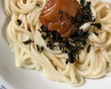 簡単　梅わかめぶっかけうどん作り方4写真