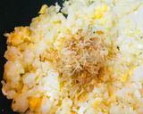 玉子＆かつお節のシンプルチャーハン作り方1写真