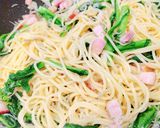 菜の花・じやこ・ベーコンのペペロンチーノ作り方4写真
