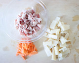 簡単手軽【筍と豚肉の白だし炊き込みご飯】作り方1写真