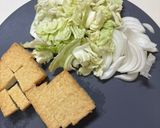 【節約副菜】厚揚げとキャベツのすき焼き風作り方1写真