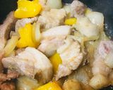 豚うでブロック肉の角切り生姜レモン炒め作り方3写真