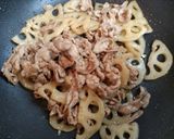 簡単夕飯！豚こまとれんこんの照り焼き主菜！弁当作り方8写真