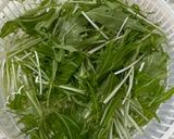 水菜としらたきのサラダ作り方1写真
