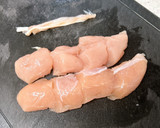 鶏ささみのしっとりつるりん焼き♪梅酢だれ作り方2写真