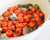 簡単！重ね煮と作り置きひき肉で麻婆茄子作り方1写真