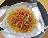きんぴらごぼうのせ おつまみチーズピザ♪作り方6写真