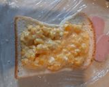 レンジ炒りたまのフィッシュバーグトースト作り方5写真