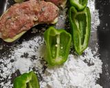 ピーマンと椎茸の茄子肉詰めハンバーグ作り方3写真