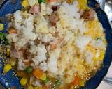 レンジ簡単中華風ミートローフ味炒飯弁当作り方9写真