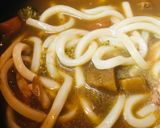 半玉うどん●あまりカレーのカレーうどん作り方2写真