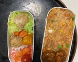 レンジ簡単シーフード風味タコス味炒飯弁当作り方16写真