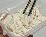 材料3つ！レンチン豆腐米粉蒸しパン作り方2写真