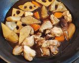 煮物の残りでソースあんかけ焼きそば作り方2写真