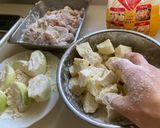 満足！鶏胸肉と野菜➕スイーツ揚げ物作り方5写真