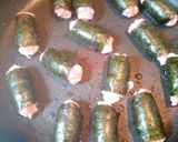 お弁当に☆のり巻き豚こまの照り焼き作り方2写真