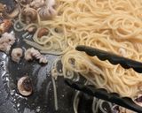 イカゲソとマッシュルームのスパゲッティ作り方6写真