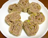 お弁当に！豆腐皮の蒸し肉巻き作り方5写真